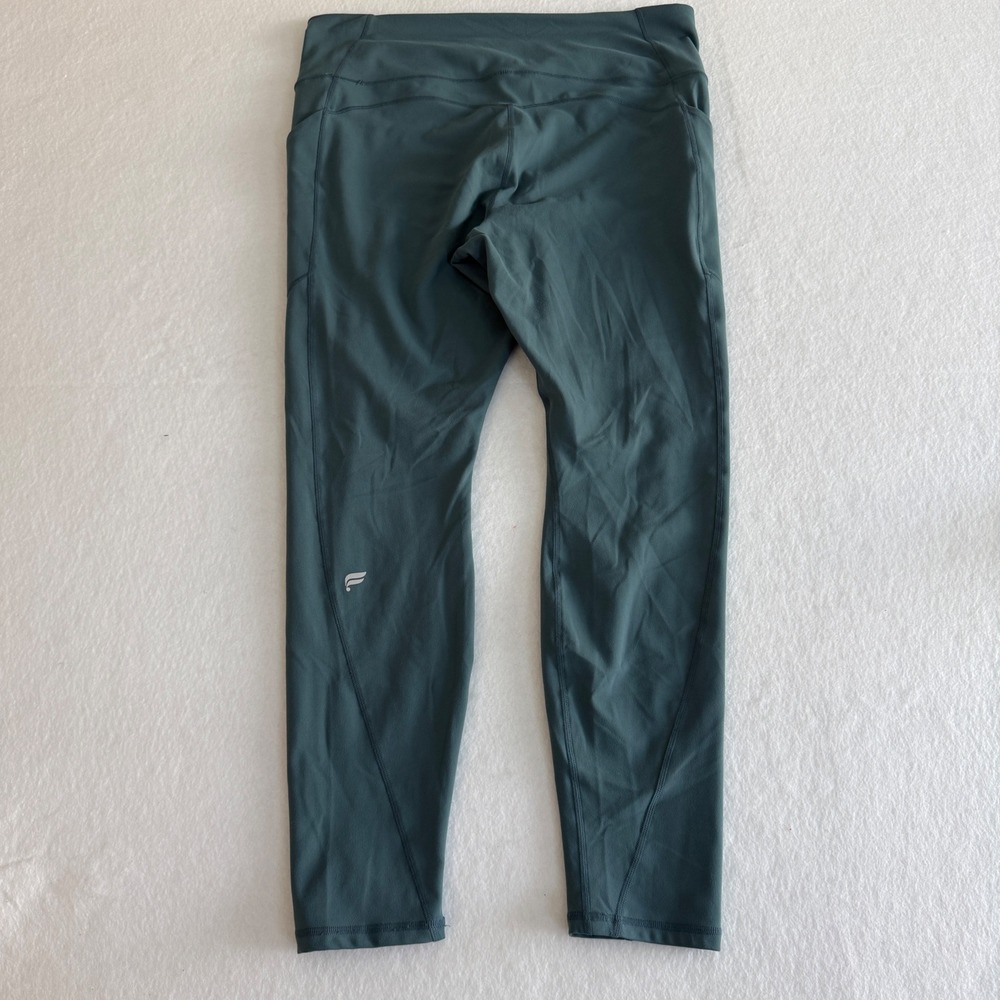 Fabletics PureLuxe Leggings Womens L Teal High Waisted Pockets 7/8 Cropped - Picture 6 of 7